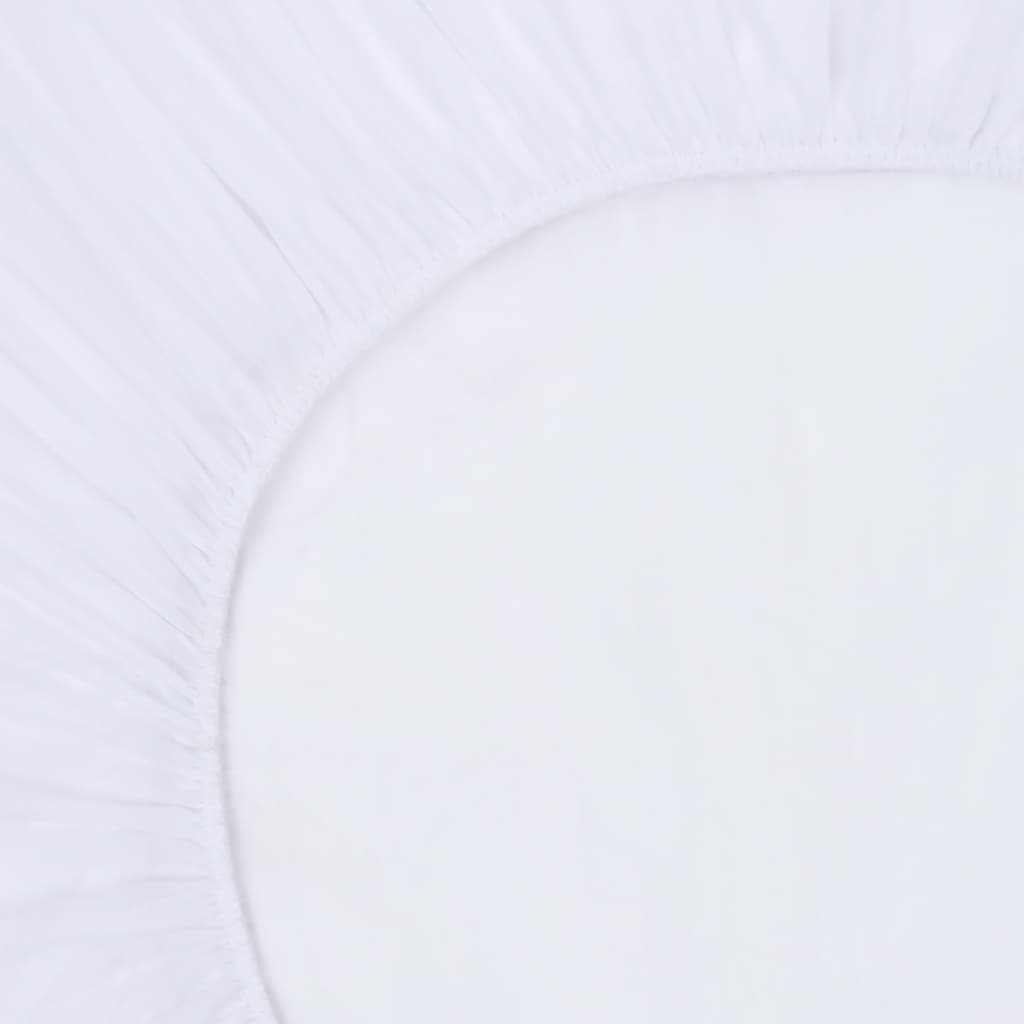 vidaXL Draps-housses imperméables 2 pcs Coton 90x200 cm Blanc