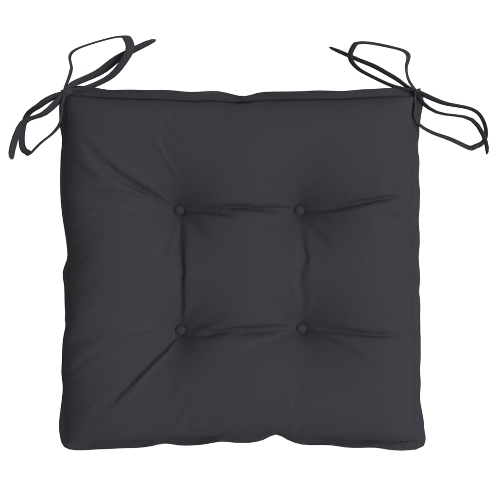 vidaXL Coussins de chaise 2 pcs noir 50x50x7 cm tissu oxford