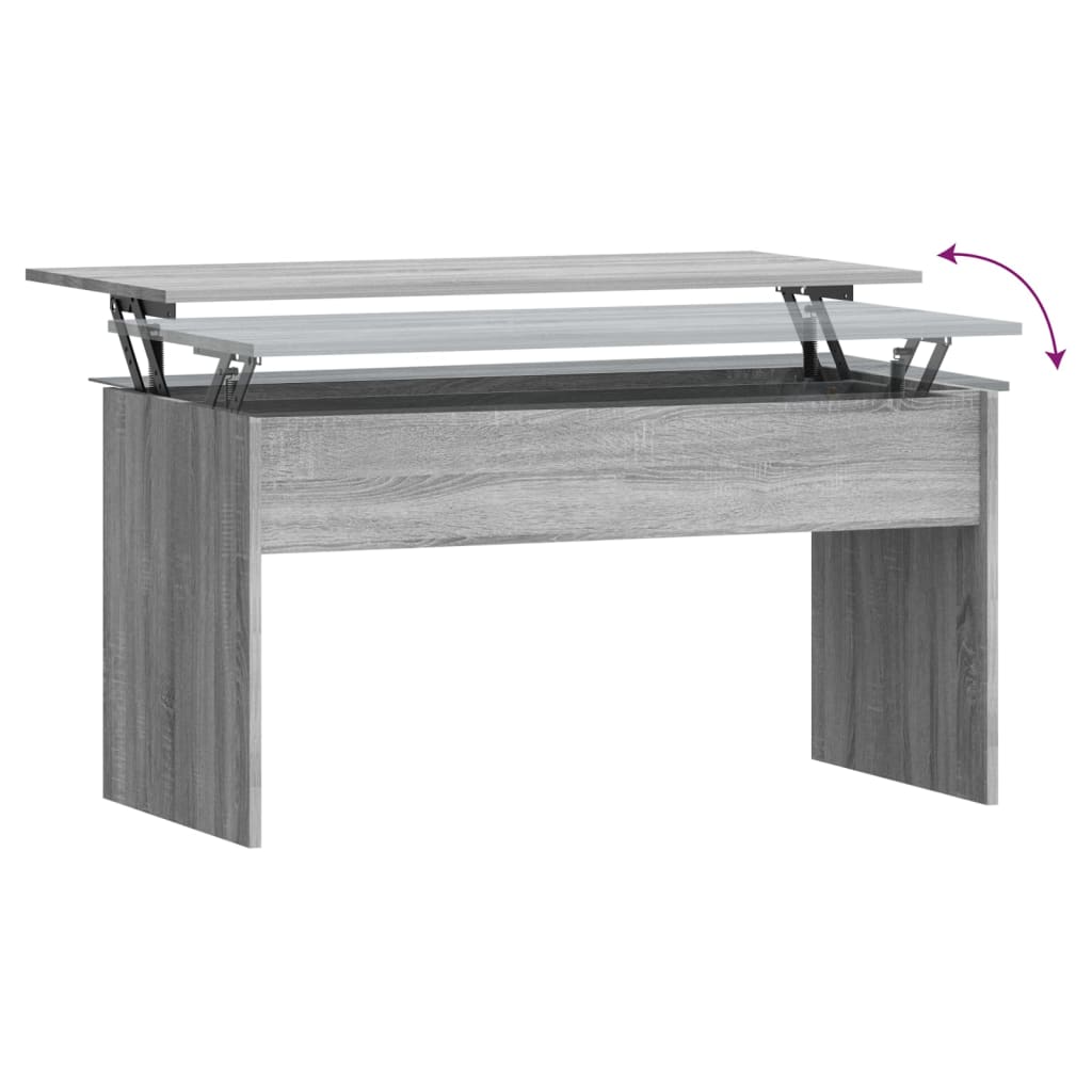 vidaXL Table basse Sonoma gris 102x50,5x52,5 cm Bois d'ingénierie