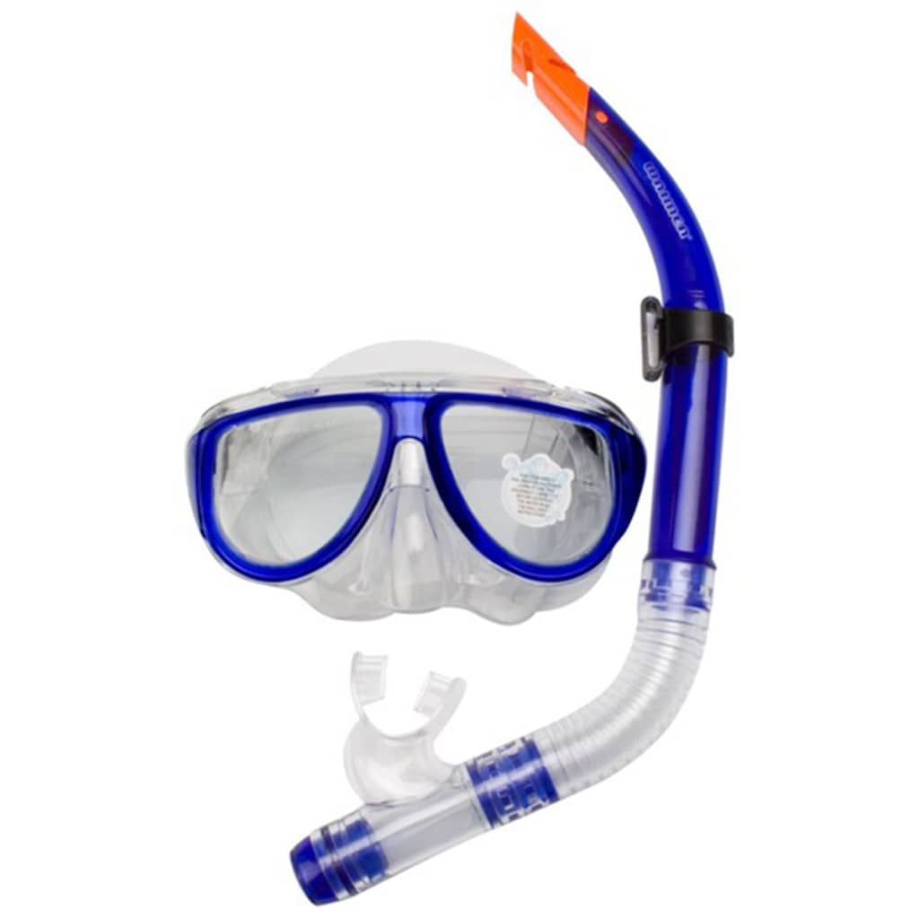 Masque de plongée senior Waimea avec tube respiratoire bleu cobalt