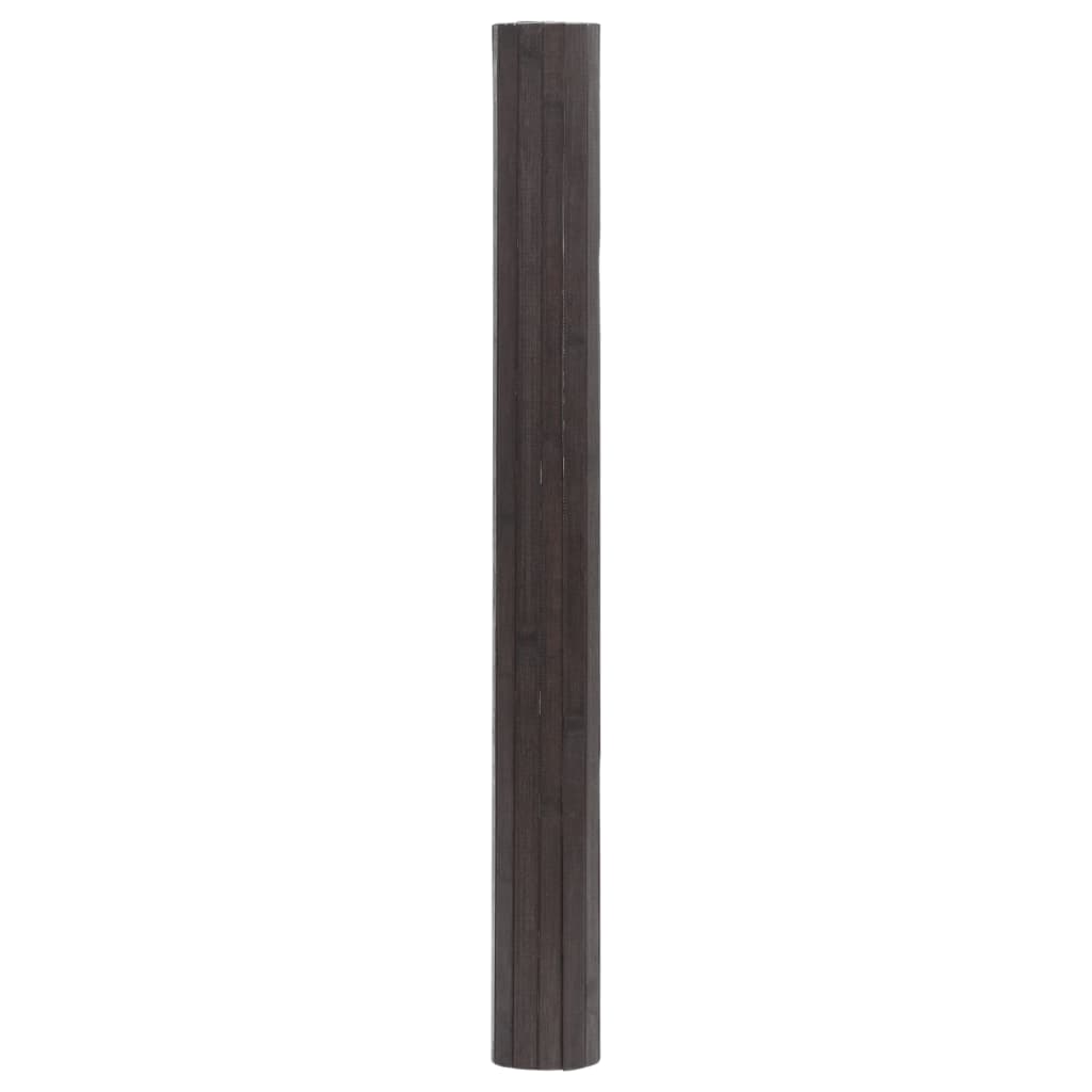 vidaXL Tapis rectangulaire marron foncé 100x100 cm bambou