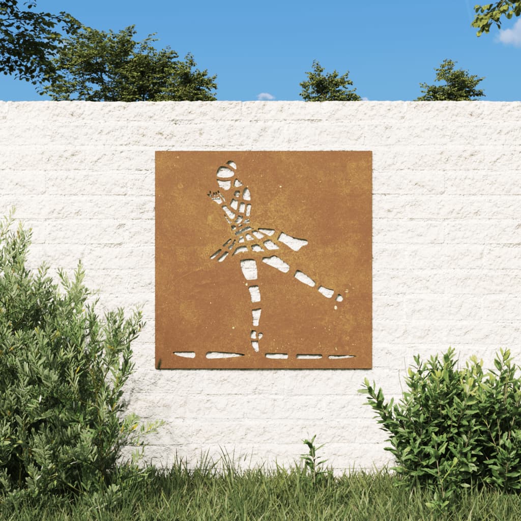 vidaXL Décoration murale jardin 55x55 cm motif de danseuse de ballet
