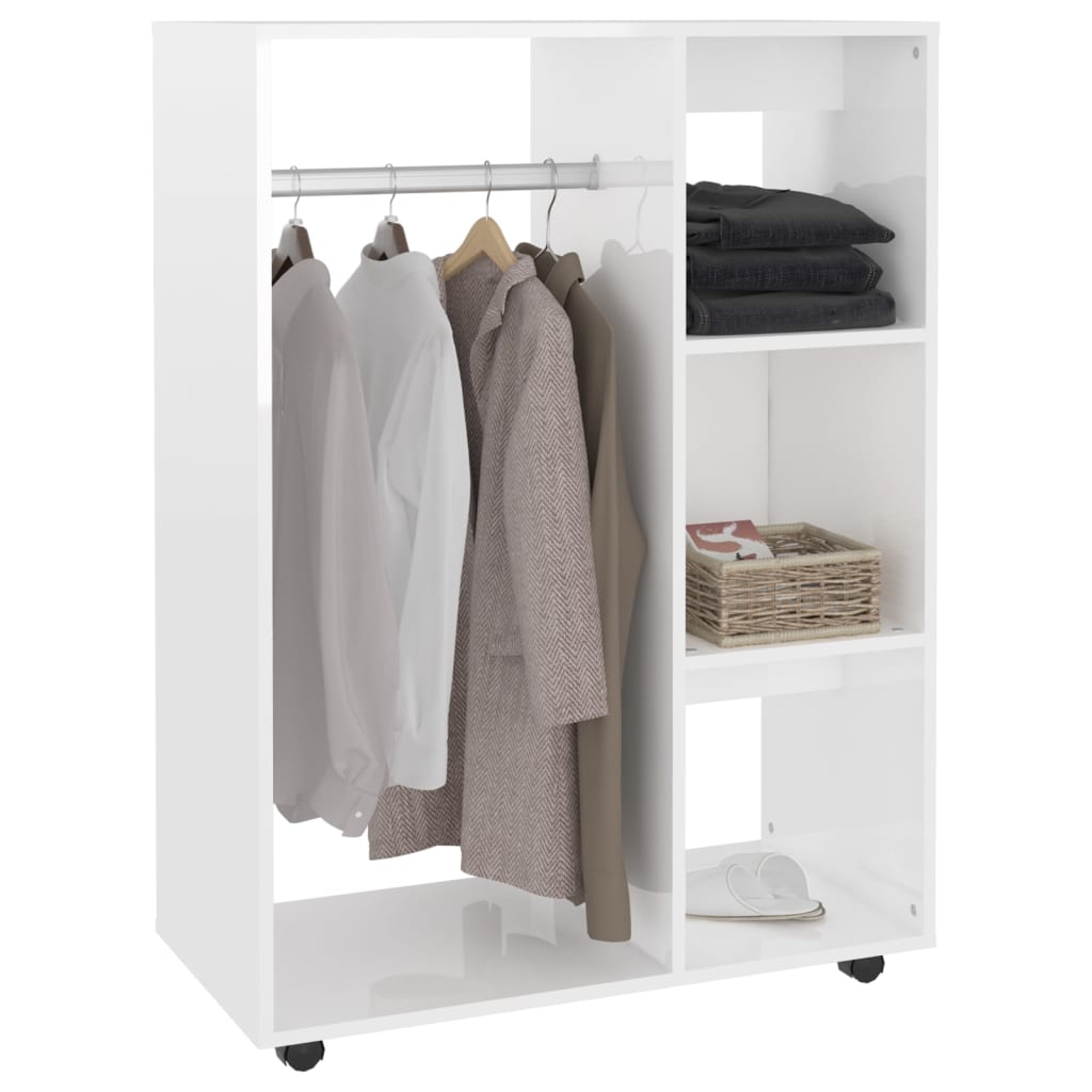 vidaXL Garde-robe Blanc brillant 80x40x110 cm Aggloméré