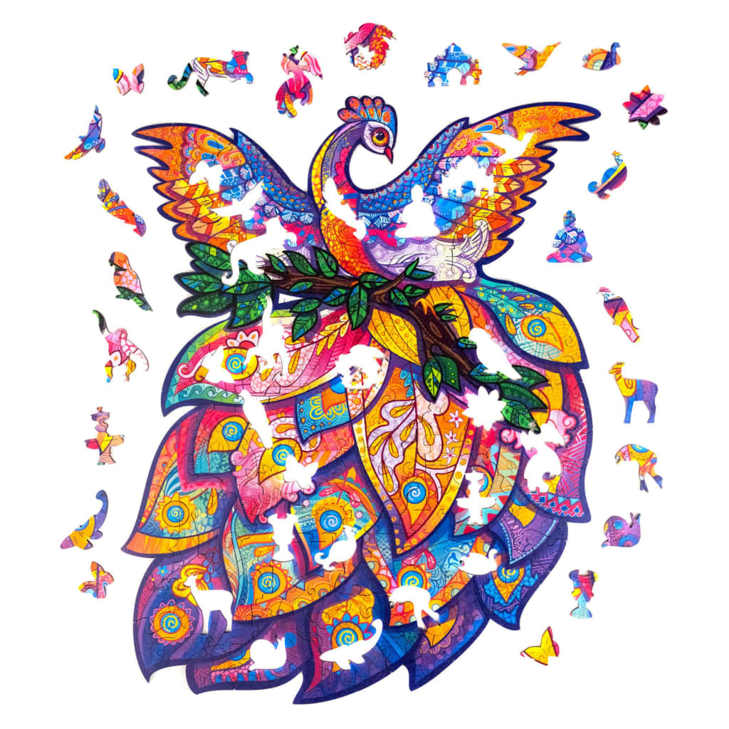UNIDRAGON Puzzle en bois 198 pcs Fairy Bird Moyen 25x32 cm