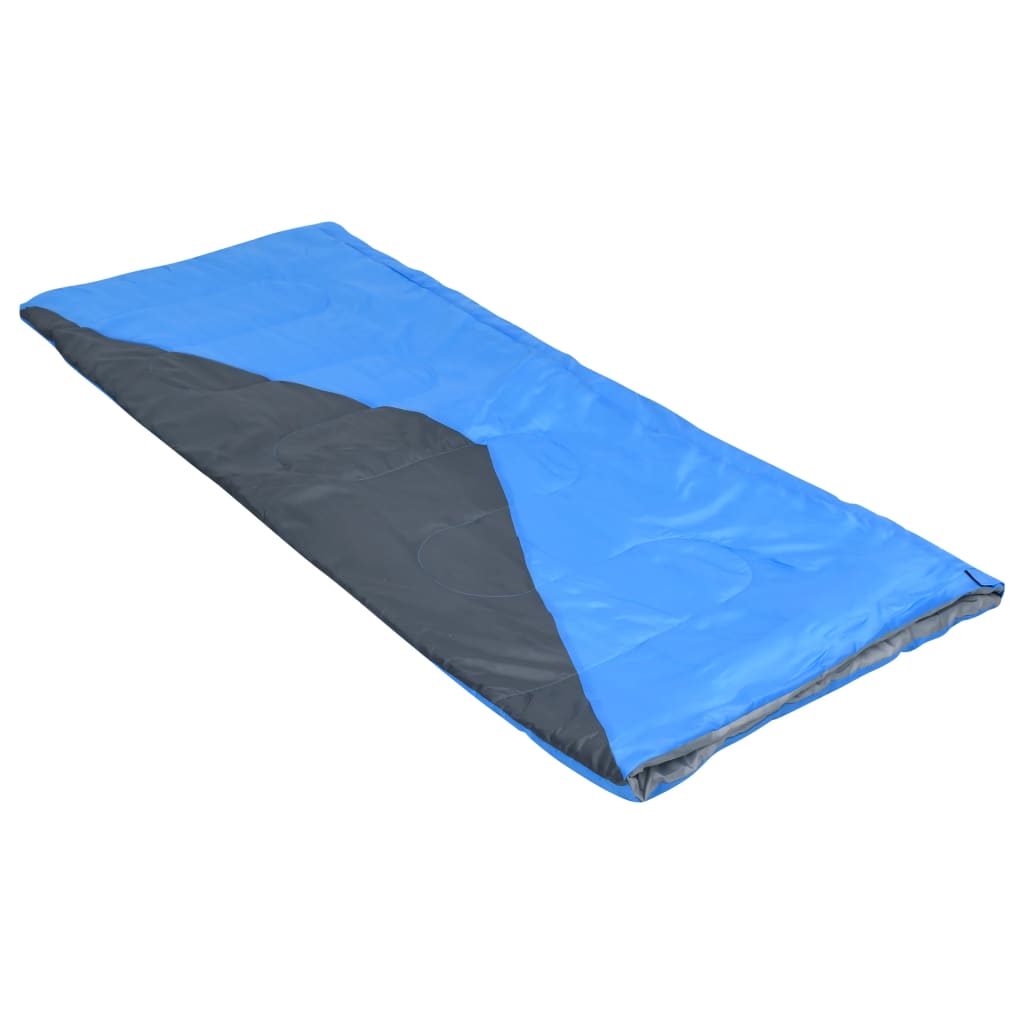 vidaXL Sac de couchage léger en forme d'enveloppe Bleu 1 100 g 10°C