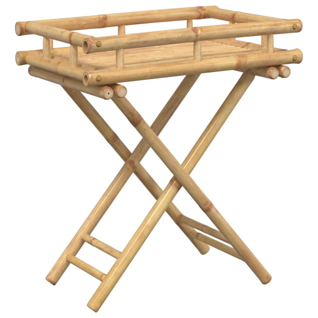 vidaXL Table à plateau pliante 60x40x68 cm bambou
