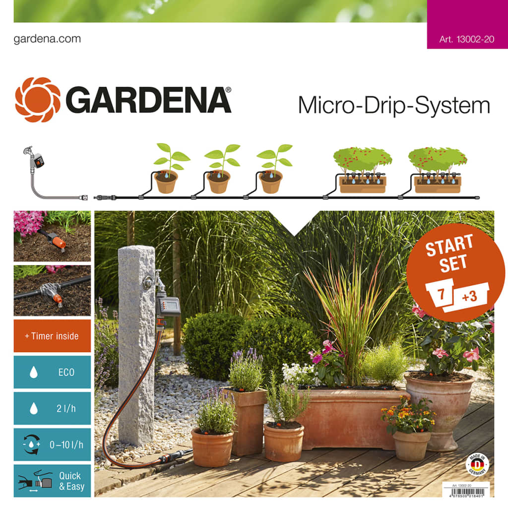 GARDENA Système micro-gouttes de pots de fleurs M Starter Set 13002-20
