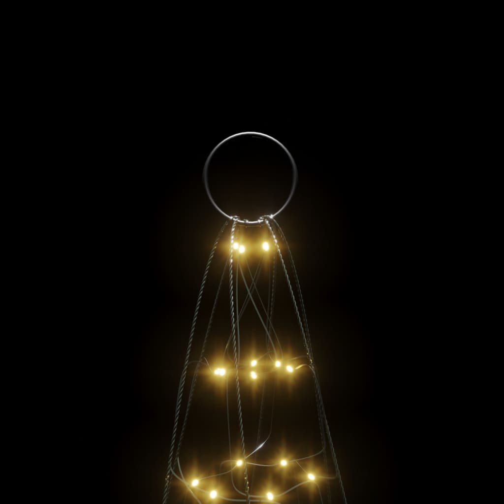 vidaXL Arbre de Noël lumineux sur mât de drapeau 200 LED blanc 180 cm