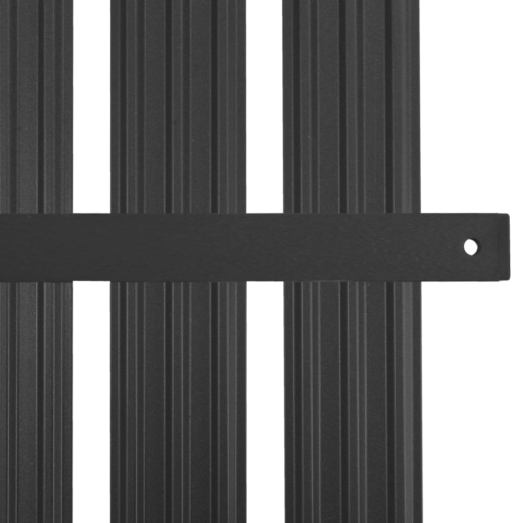 vidaXL Panneau de clôture Aluminium 180x180 cm Anthracite