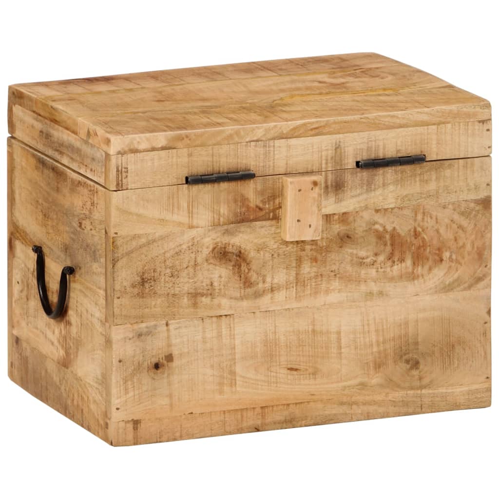 Vidaxl boîte de rangement bois de sapin massif 91x52x40 cm marron 246124 -  Conforama