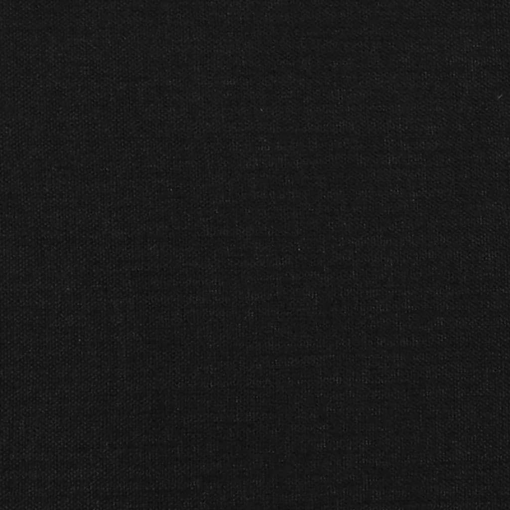 vidaXL Tête de lit avec oreilles Noir 183x16x118/128 cm Tissu