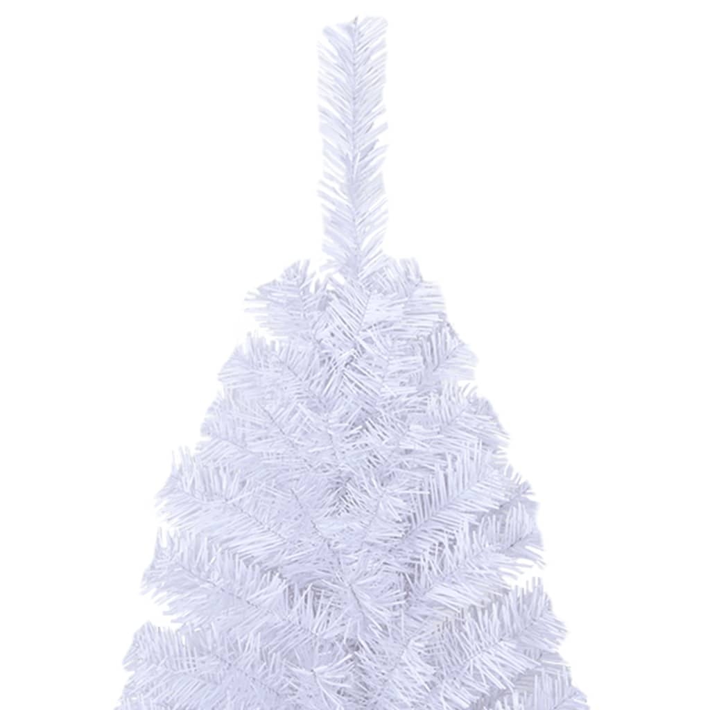 vidaXL Arbre de Noël artificiel avec branches épaisses Blanc 210cm PVC