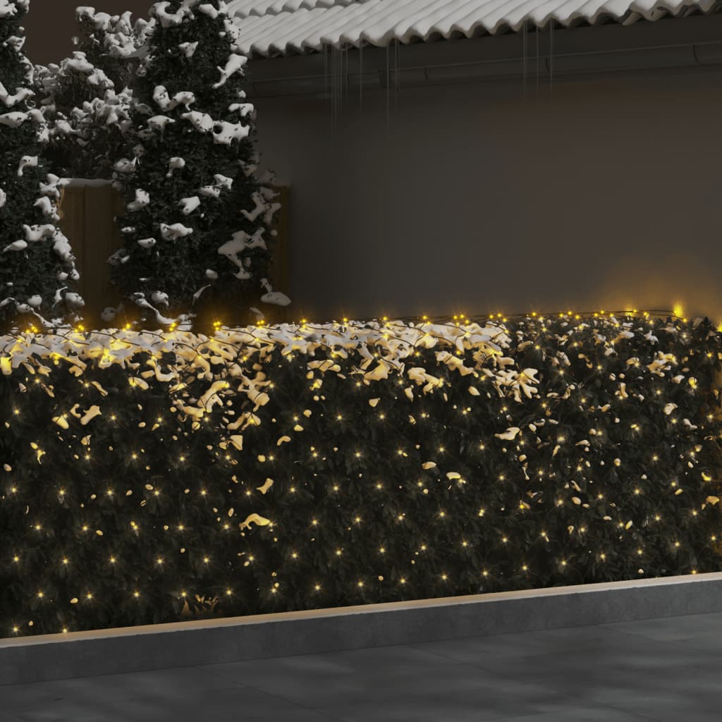 vidaXL Filet lumineux blanc chaud de Noël 3x3 m 306 LED Int/ext