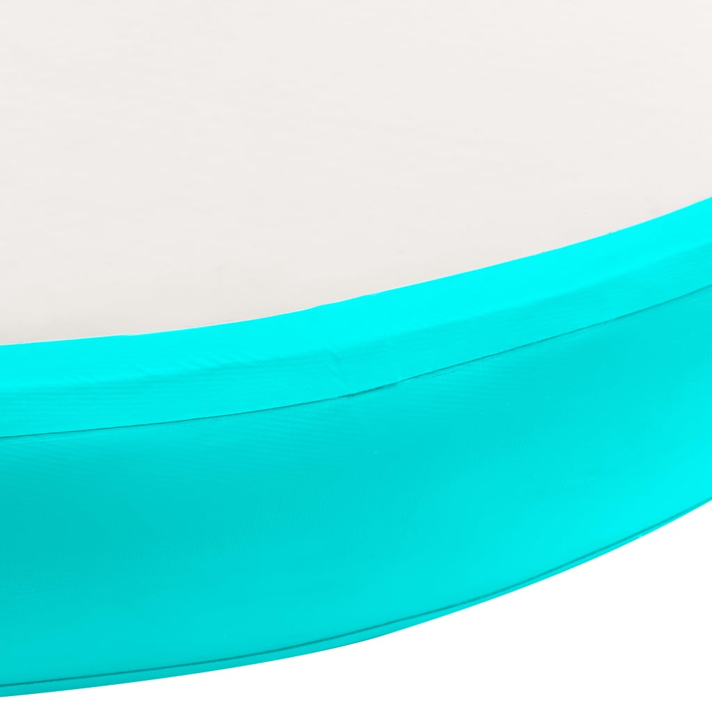 vidaXL Tapis gonflable de gymnastique avec pompe 100x100x15cm PVC Vert