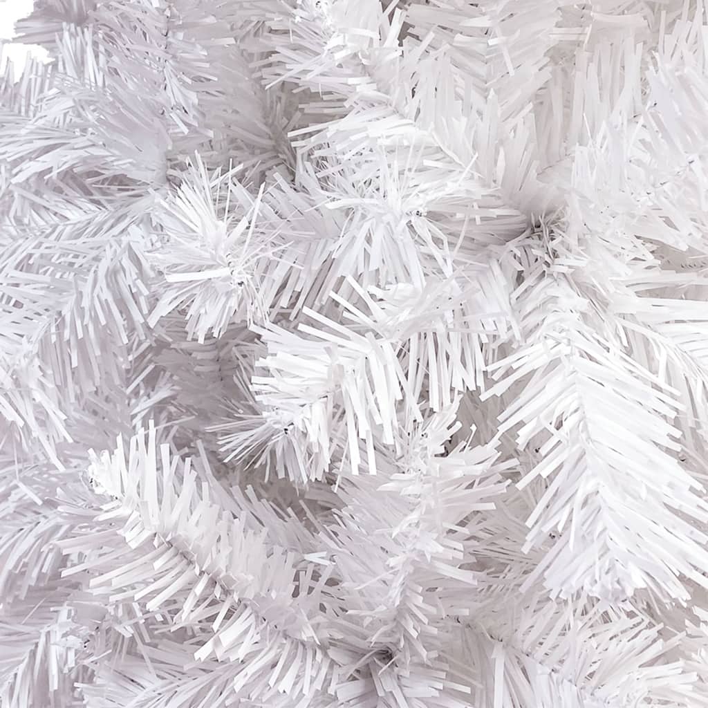 vidaXL Arbre de Noël mince pré-éclairé Blanc 120 cm