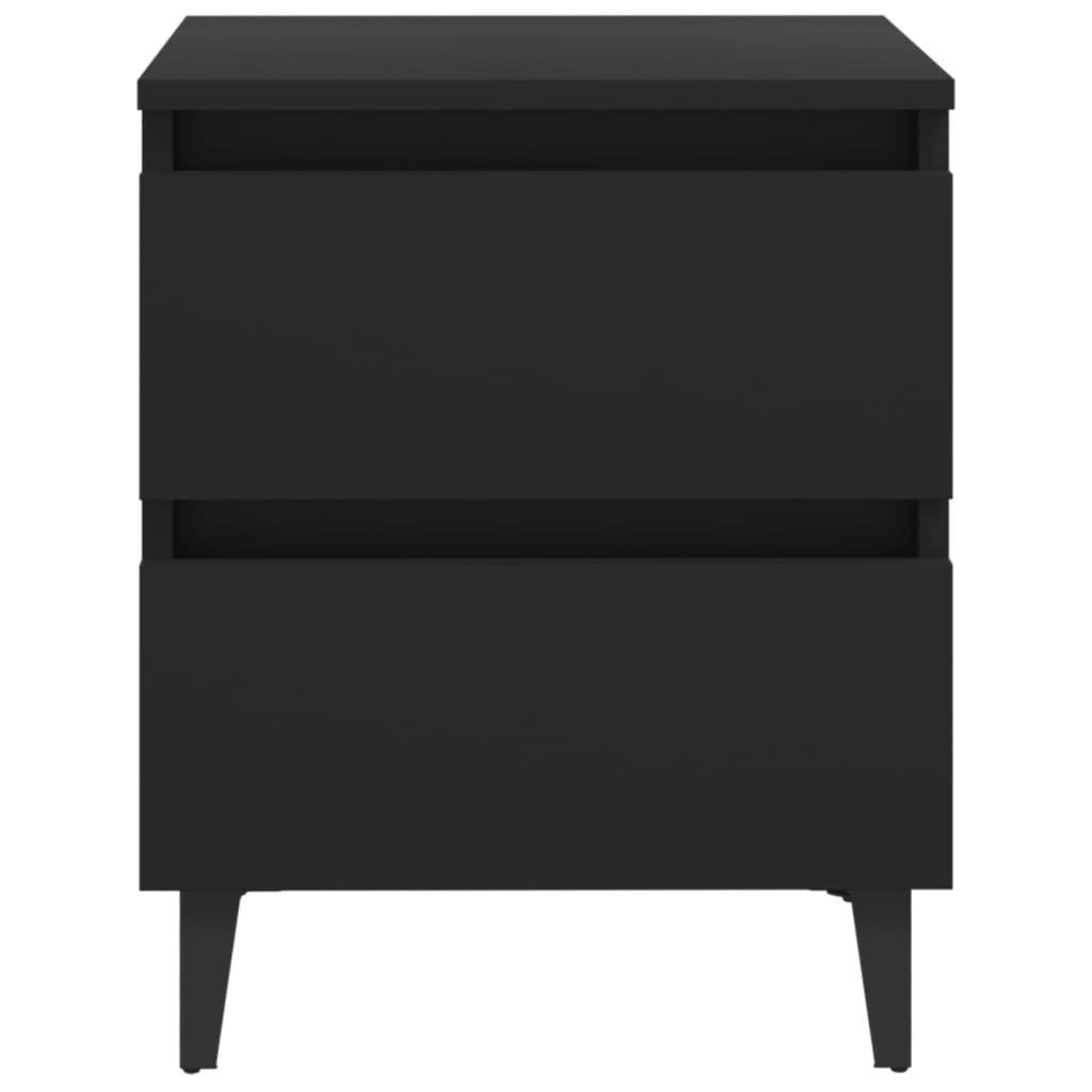 vidaXL Table de chevet Noir 40x35x50 cm Aggloméré