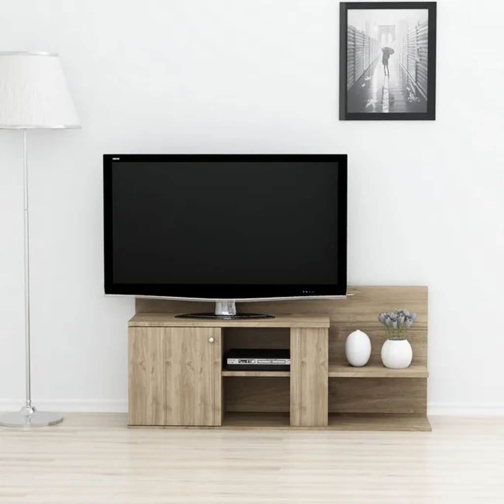 Homemania Meuble TV Duru 122x33,3x55 cm Noyer
