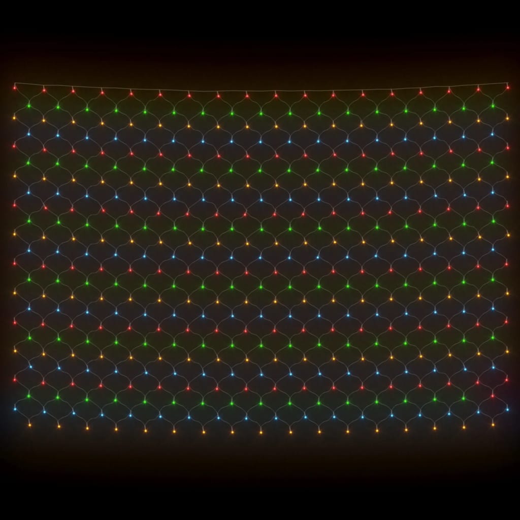 vidaXL Filet lumineux coloré de Noël 4x4 m 544 LED Intérieur/extérieur