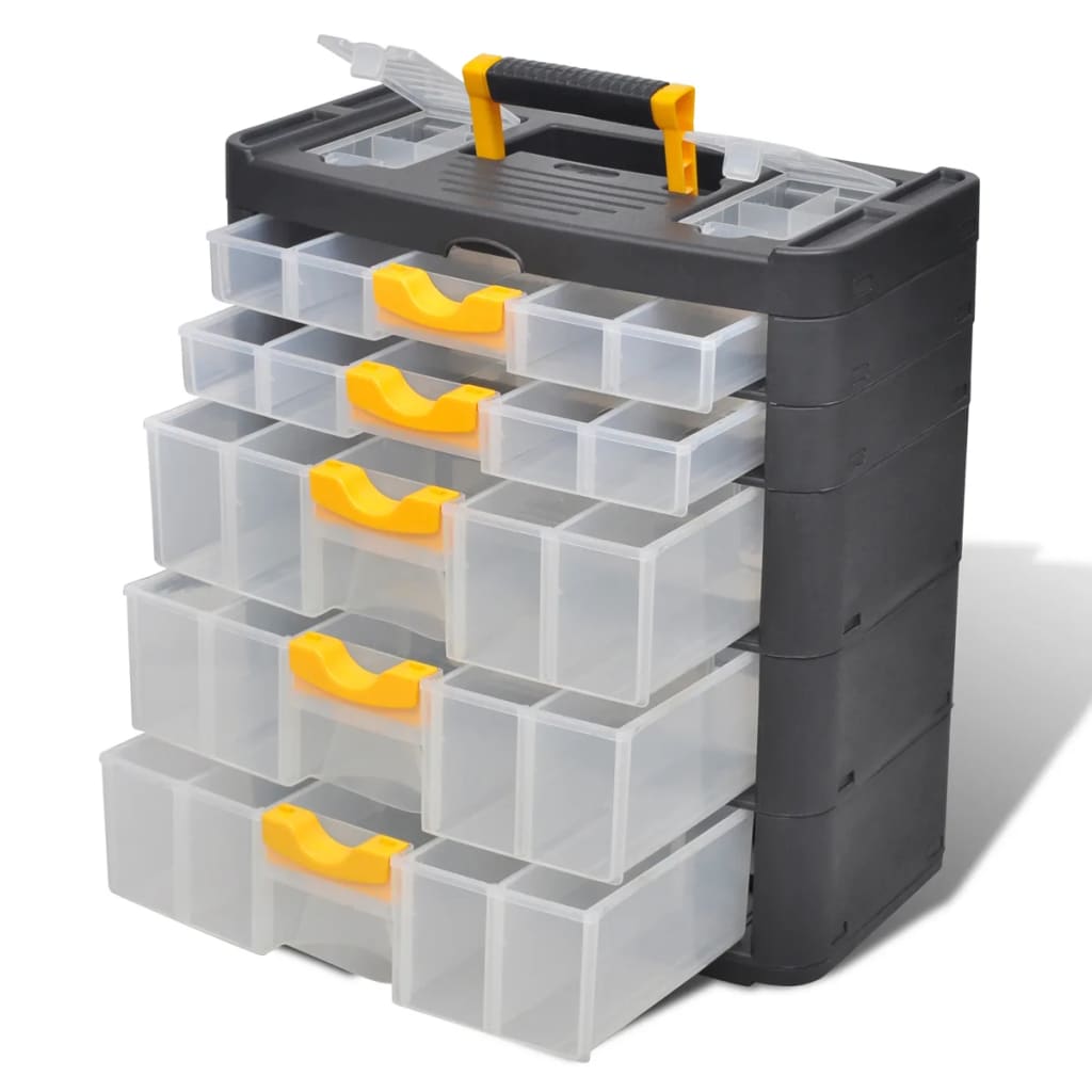 vidaXL Boîte à outils de rangement avec 41 tiroirs 2 pcs Plastique