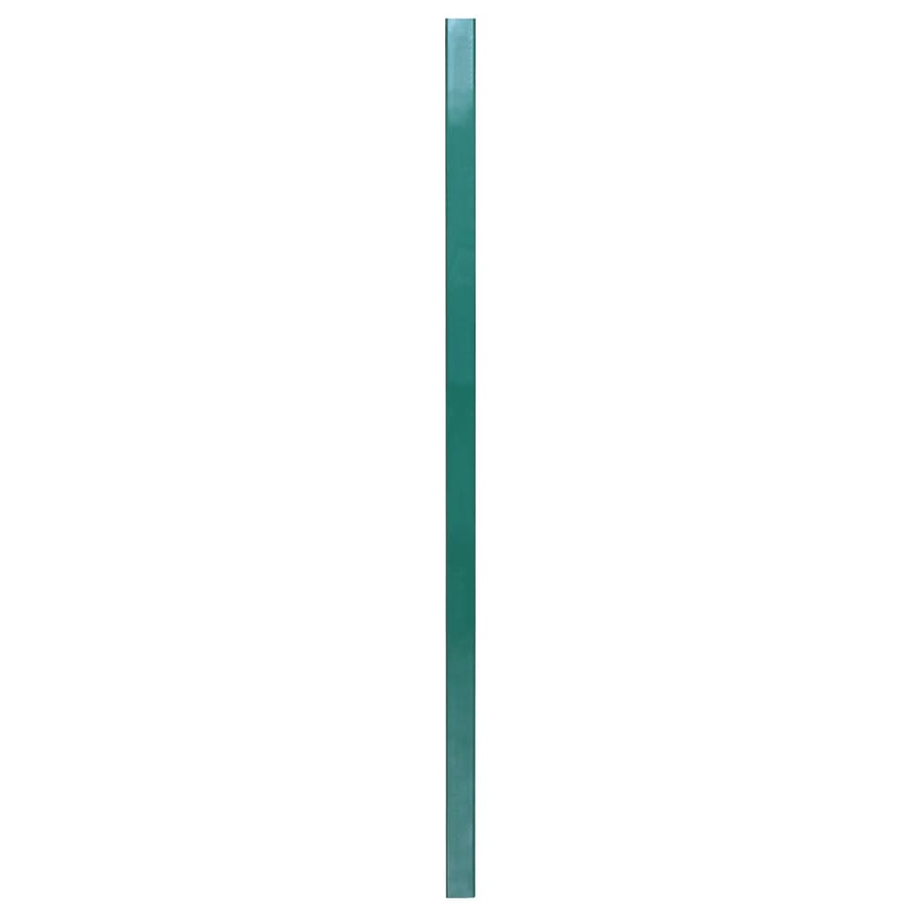 vidaXL Poteaux de clôture 10 pcs vert 130 cm acier galvanisé