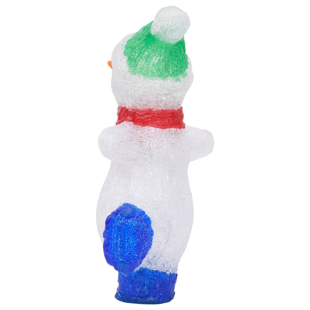 vidaXL Silhouette de bonhomme de neige de Noël LED Acrylique 30 cm