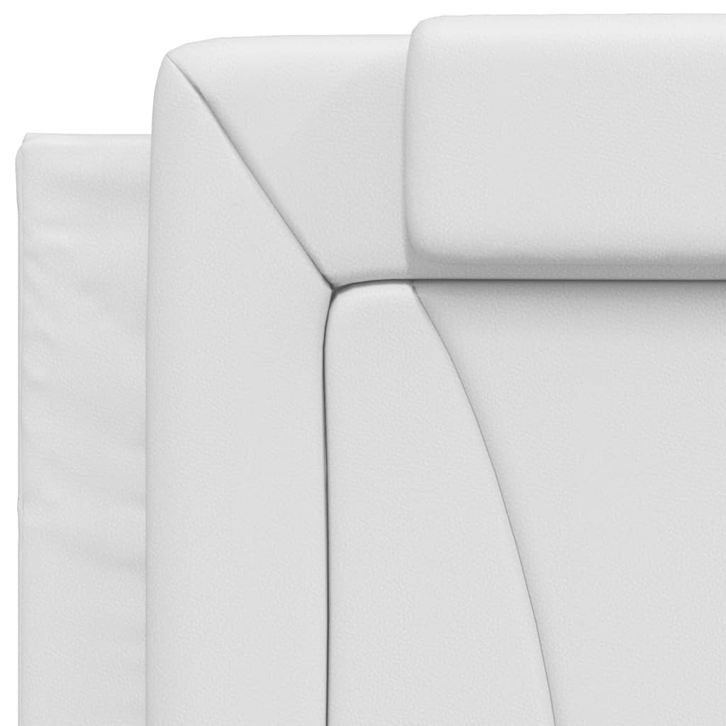 vidaXL Coussin de tête de lit blanc 90 cm similicuir