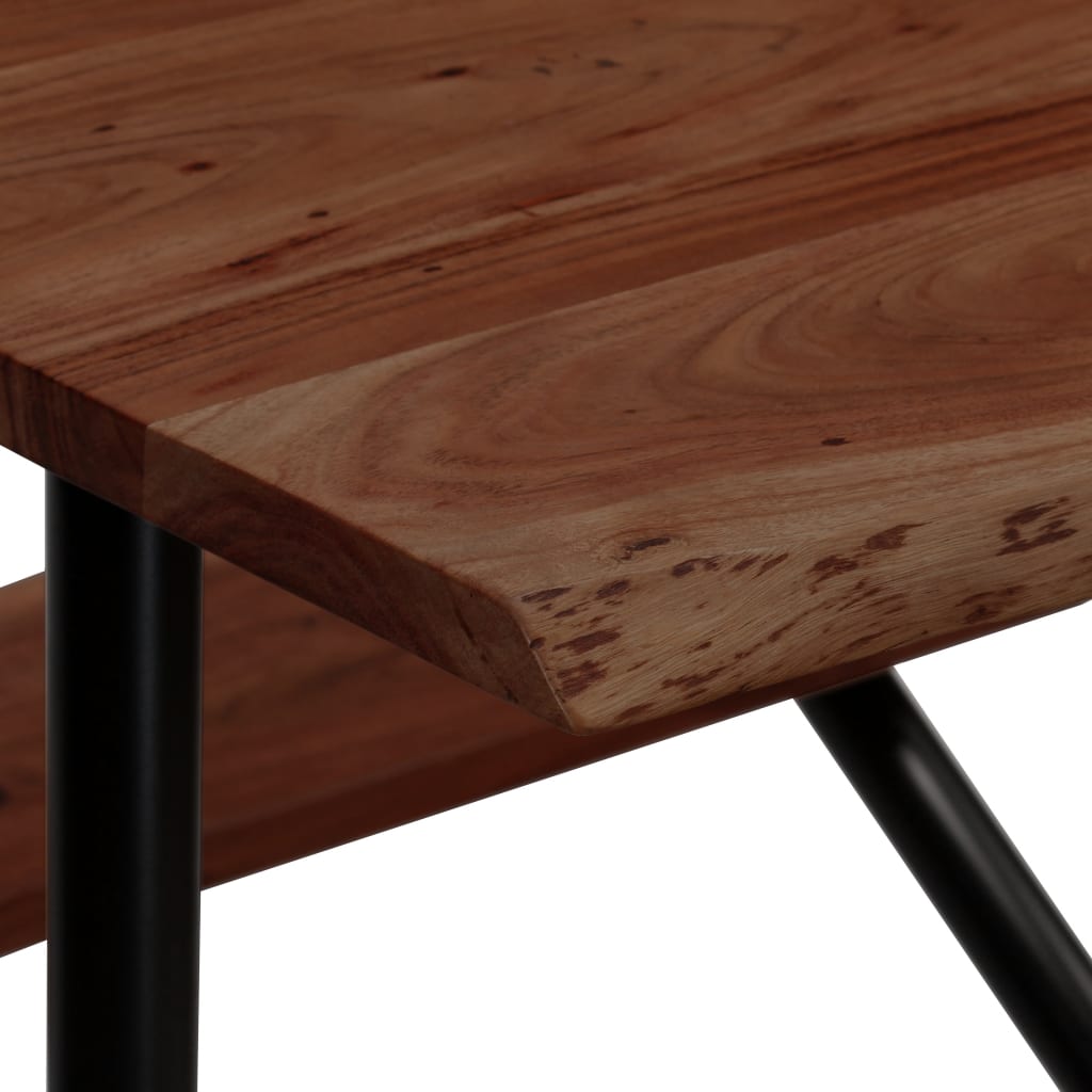 vidaXL Table de bar avec bancs Bois massif récupération 120x50x107 cm