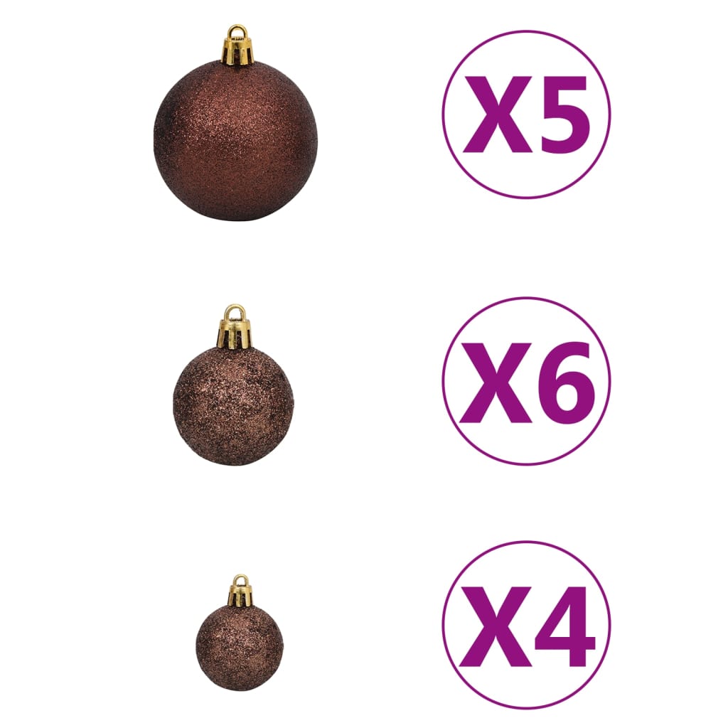 vidaXL Arbre de Noël artificiel pré-éclairé et boules 150 cm