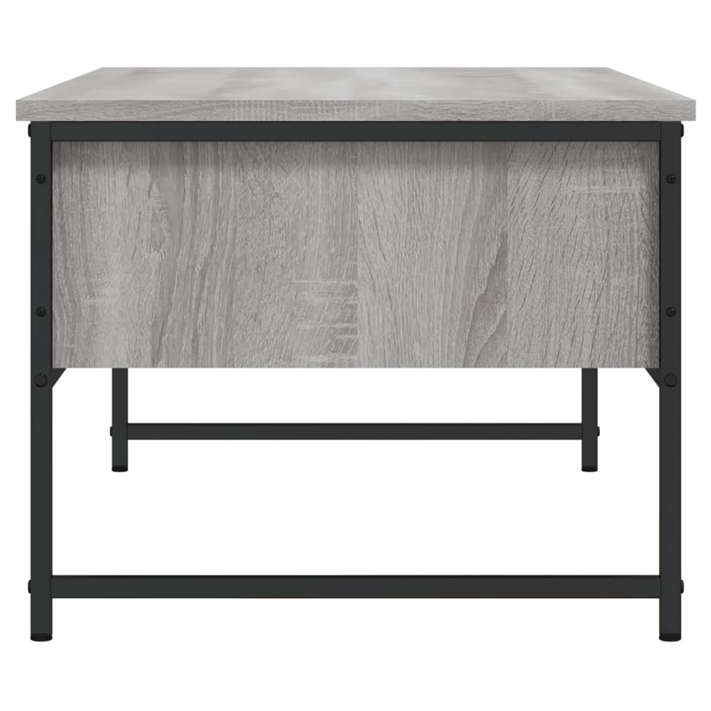 vidaXL Table basse sonoma gris 101x49x39,5 cm bois d'ingénierie