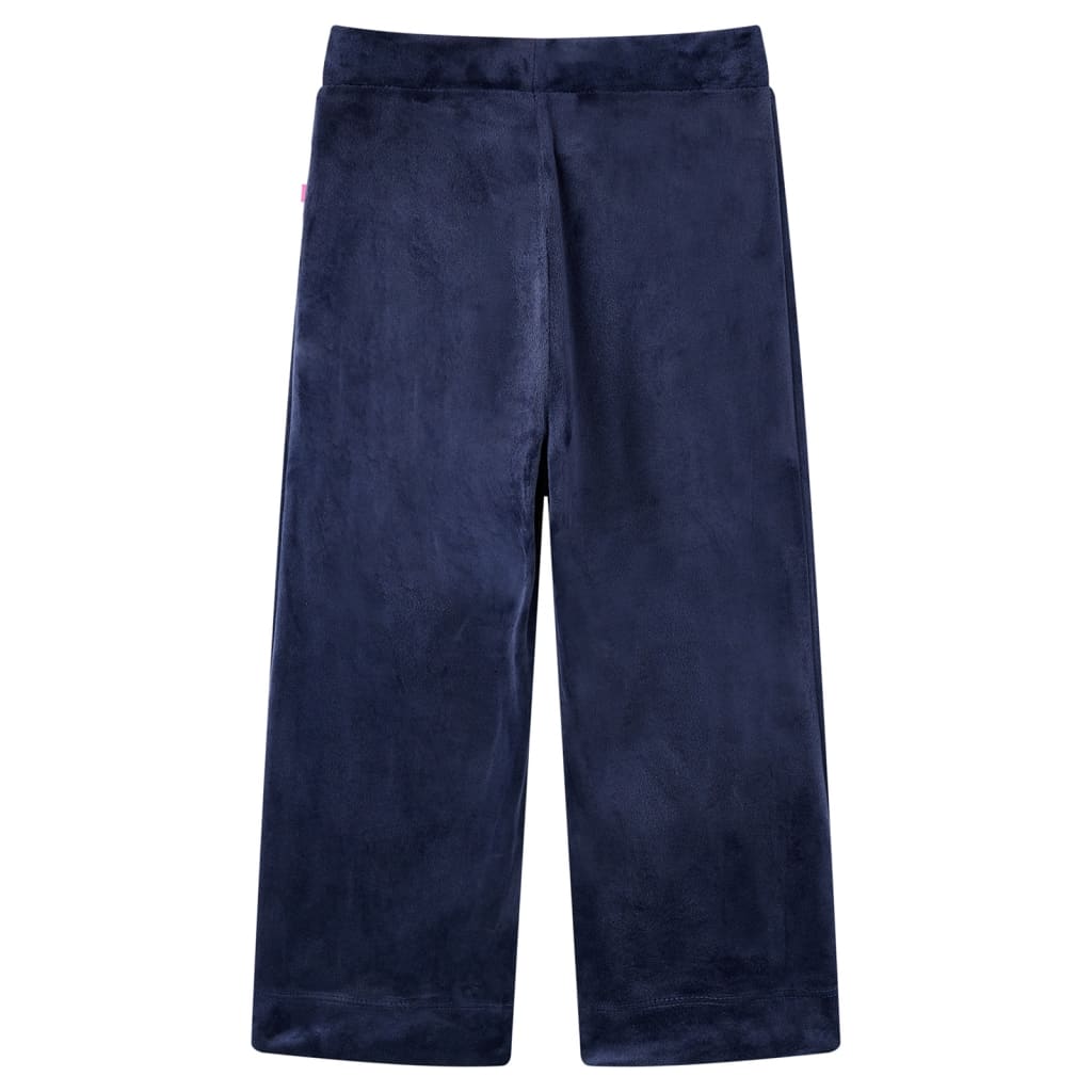 Pantalons pour enfants velours bleu foncé 92