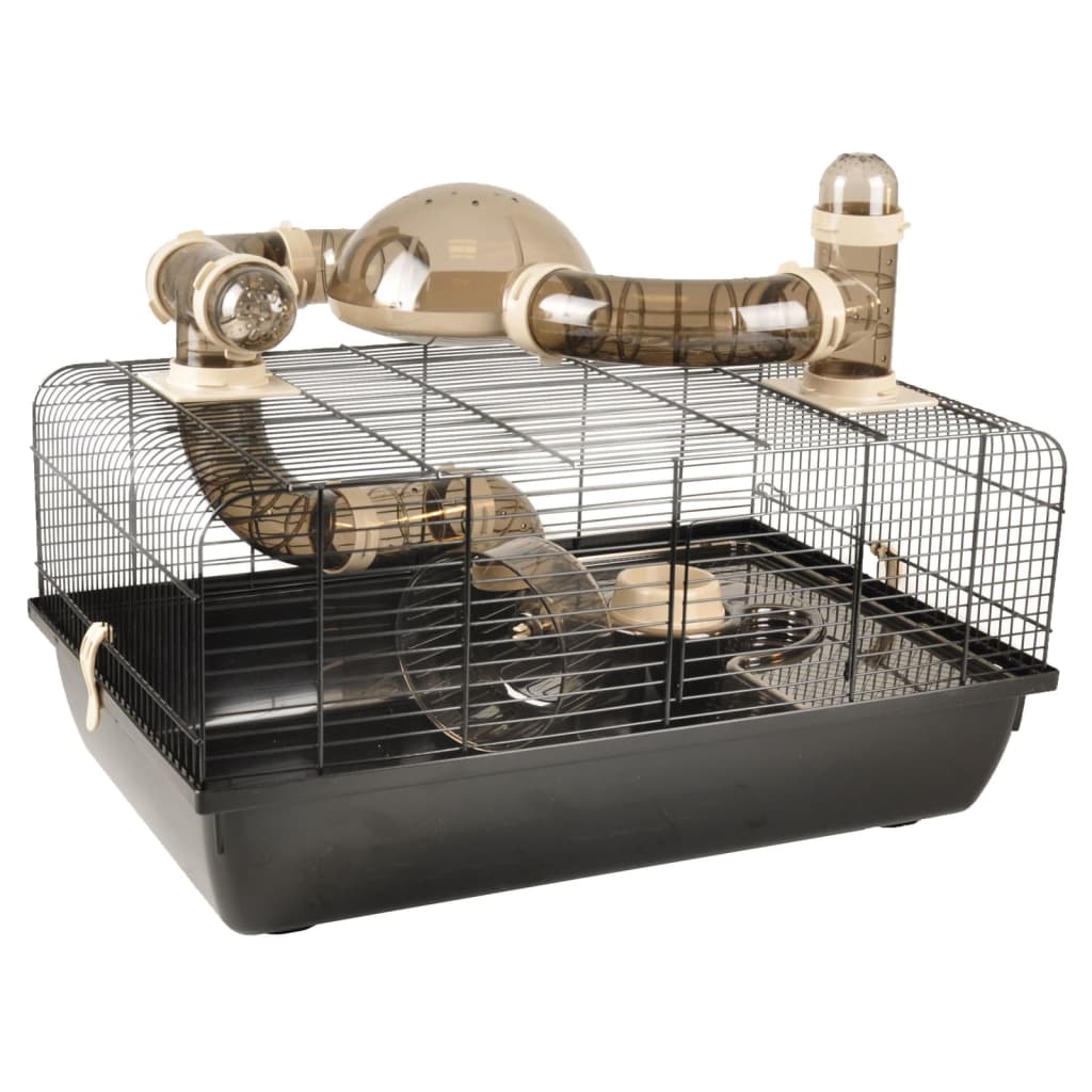 FLAMINGO Cage pour hamsters Figo 58x38x40 cm Noir et marron