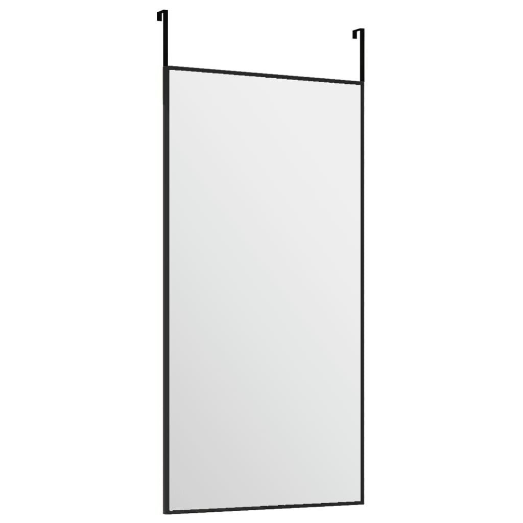 vidaXL Miroir de porte Noir 30x60 cm Verre et aluminium
