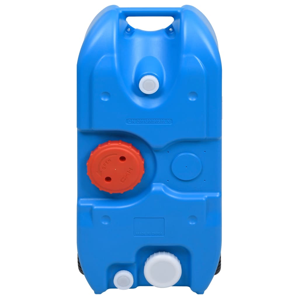 vidaXL Réservoir d'eau sur roues pour camping 40 L Bleu