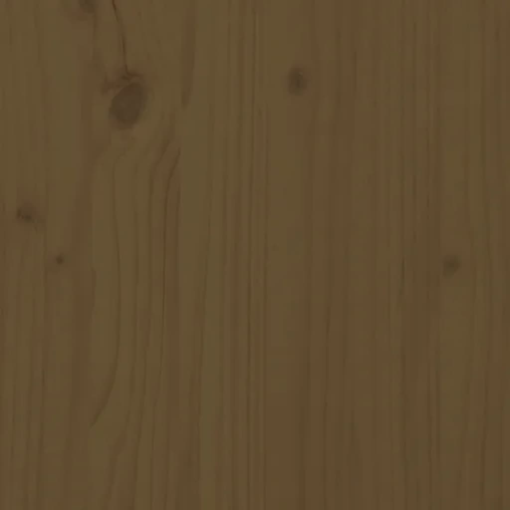 vidaXL Cadre de lit Marron miel Bois de pin massif 100x200 cm