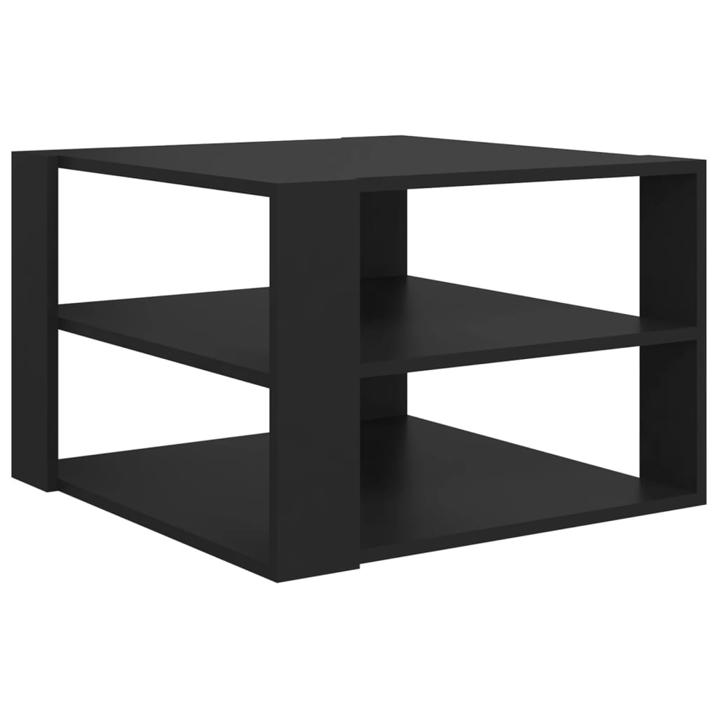 vidaXL Table basse Noir 60x60x40 cm Aggloméré