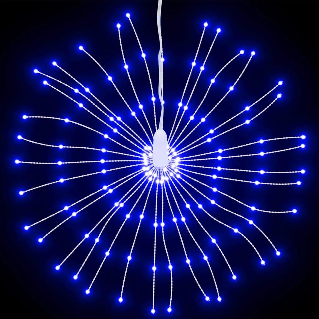 vidaXL Étoile rayonnante de Noël 140 LED 2 pcs bleu 17 cm