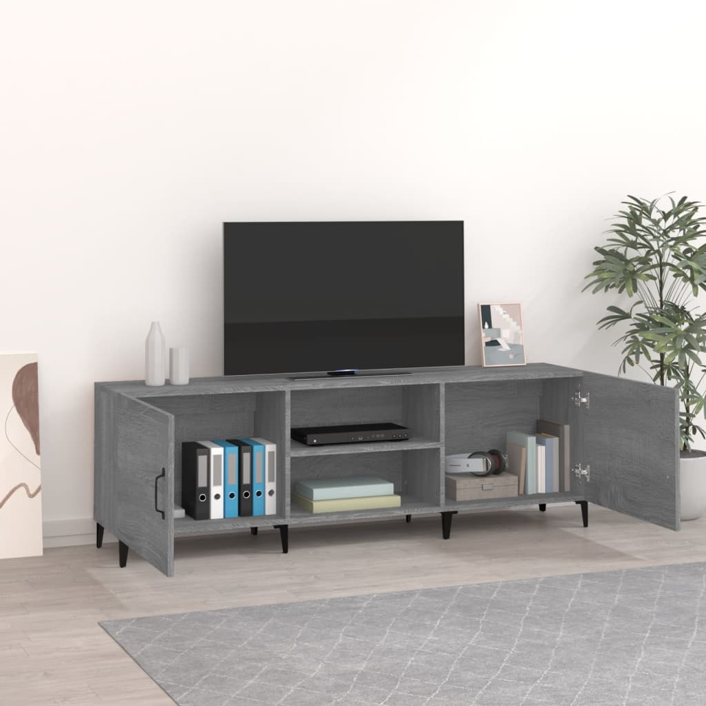 vidaXL Meuble TV sonoma gris 150x30x50 cm bois d'ingénierie