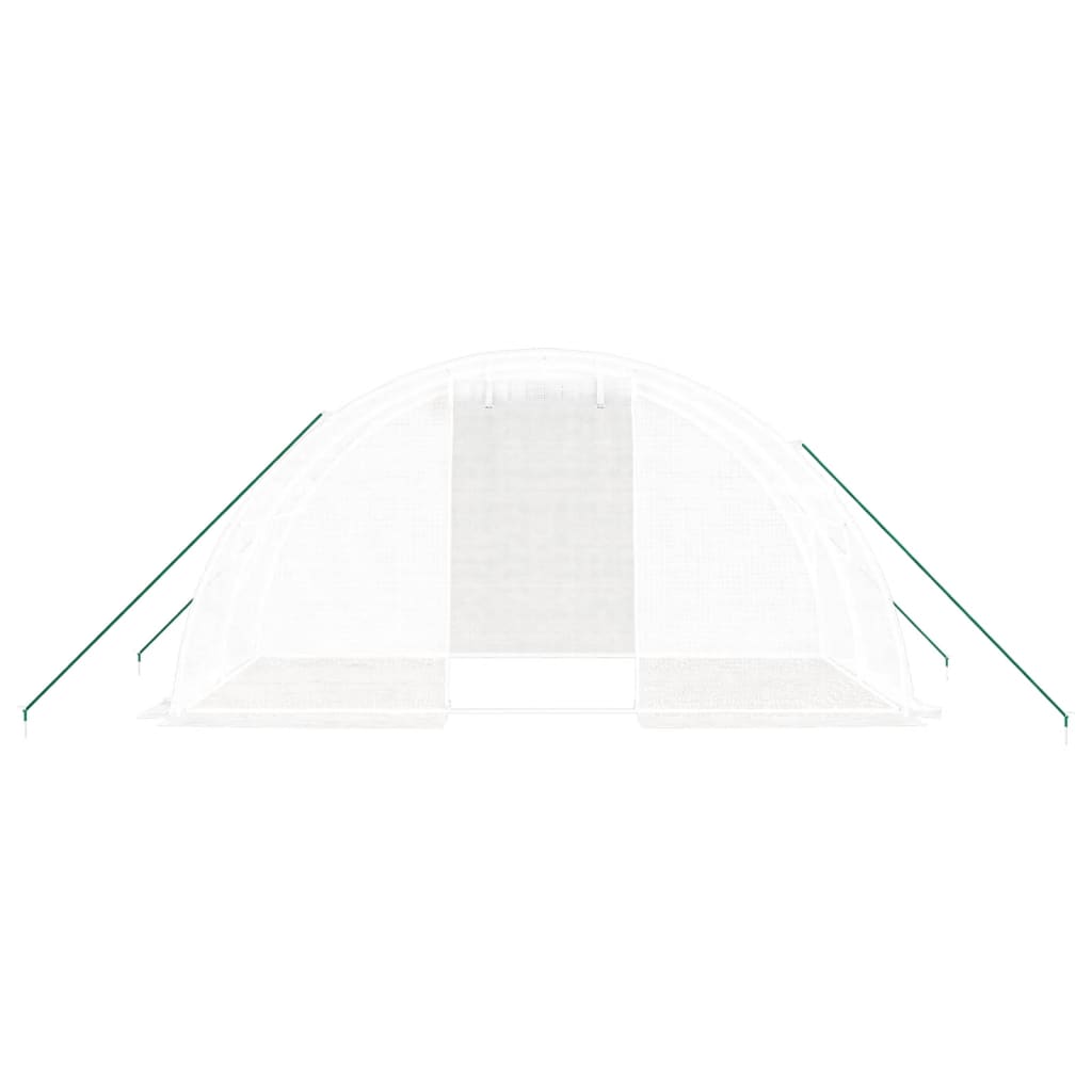 vidaXL Serre avec cadre en acier blanc 8 m² 4x2x2 m