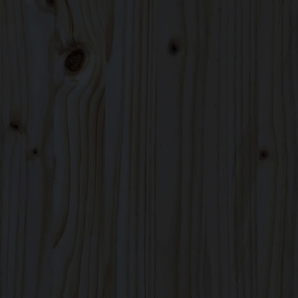 vidaXL Cadre de lit Noir Bois de pin massif 135x190 cm Double