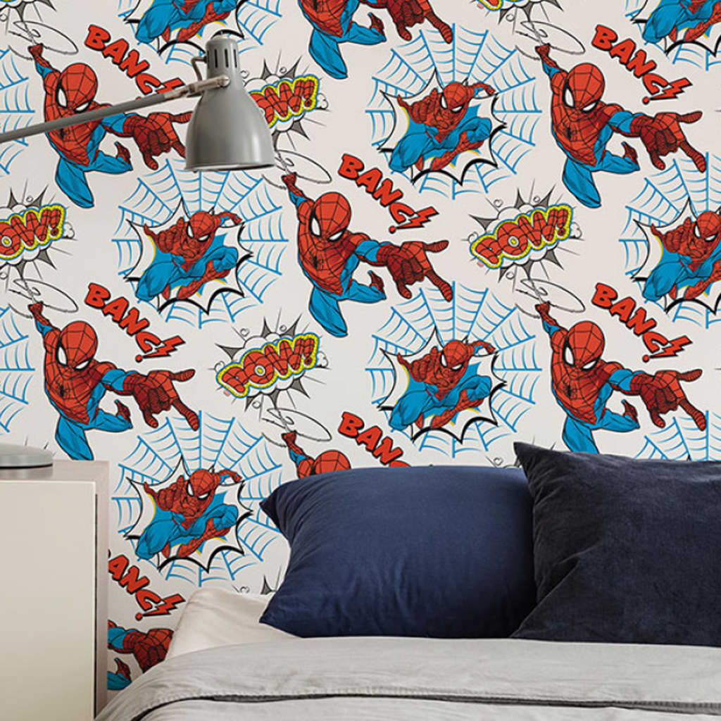 Noordwand Papier peint Kids @ Home Spiderman Pow Blanc