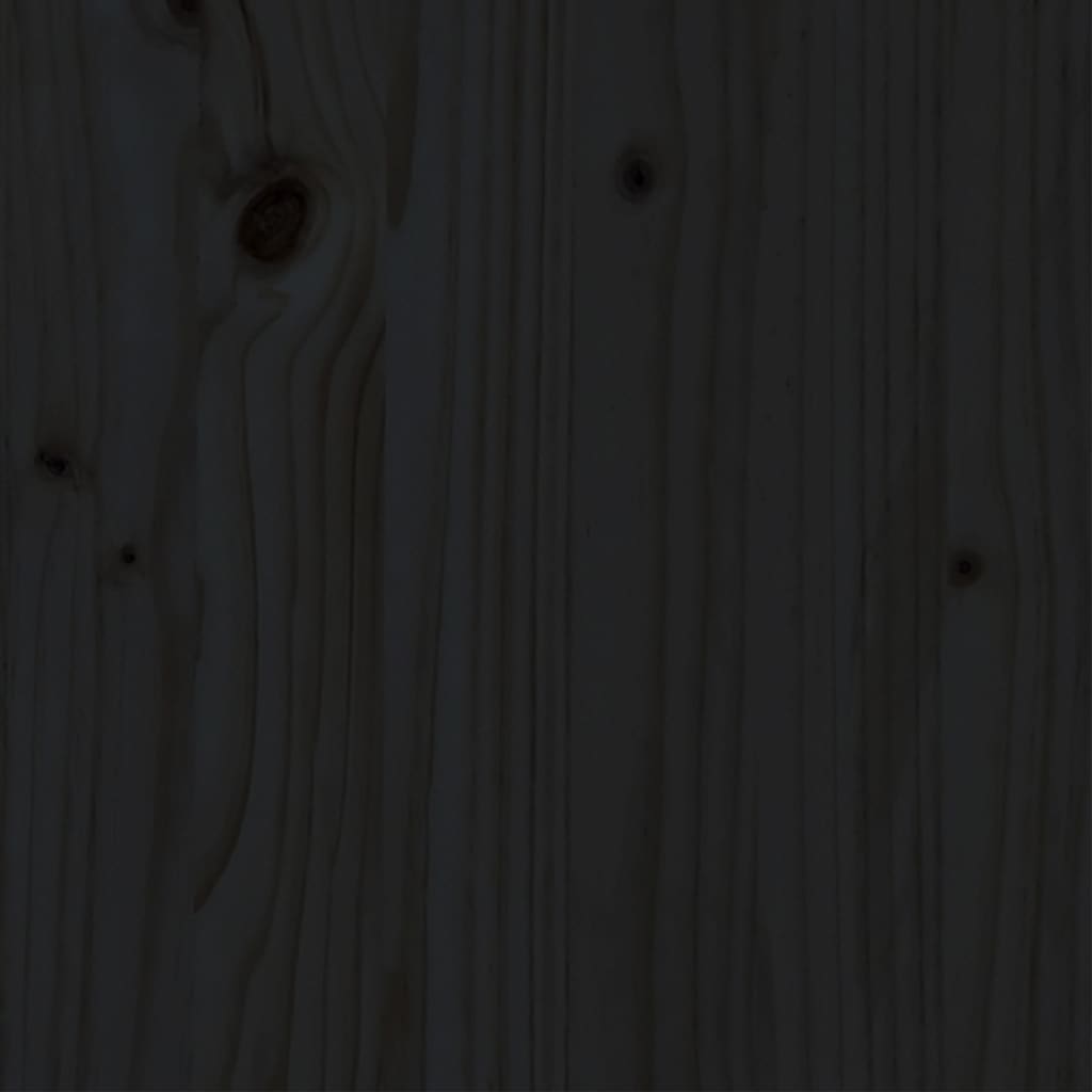 vidaXL Cadre de lit Noir Bois de pin massif 200x200 cm