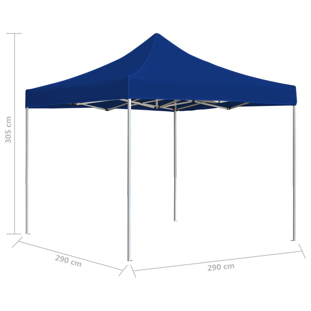 vidaXL Tente de réception pliable Aluminium 3 x 3 m Bleu
