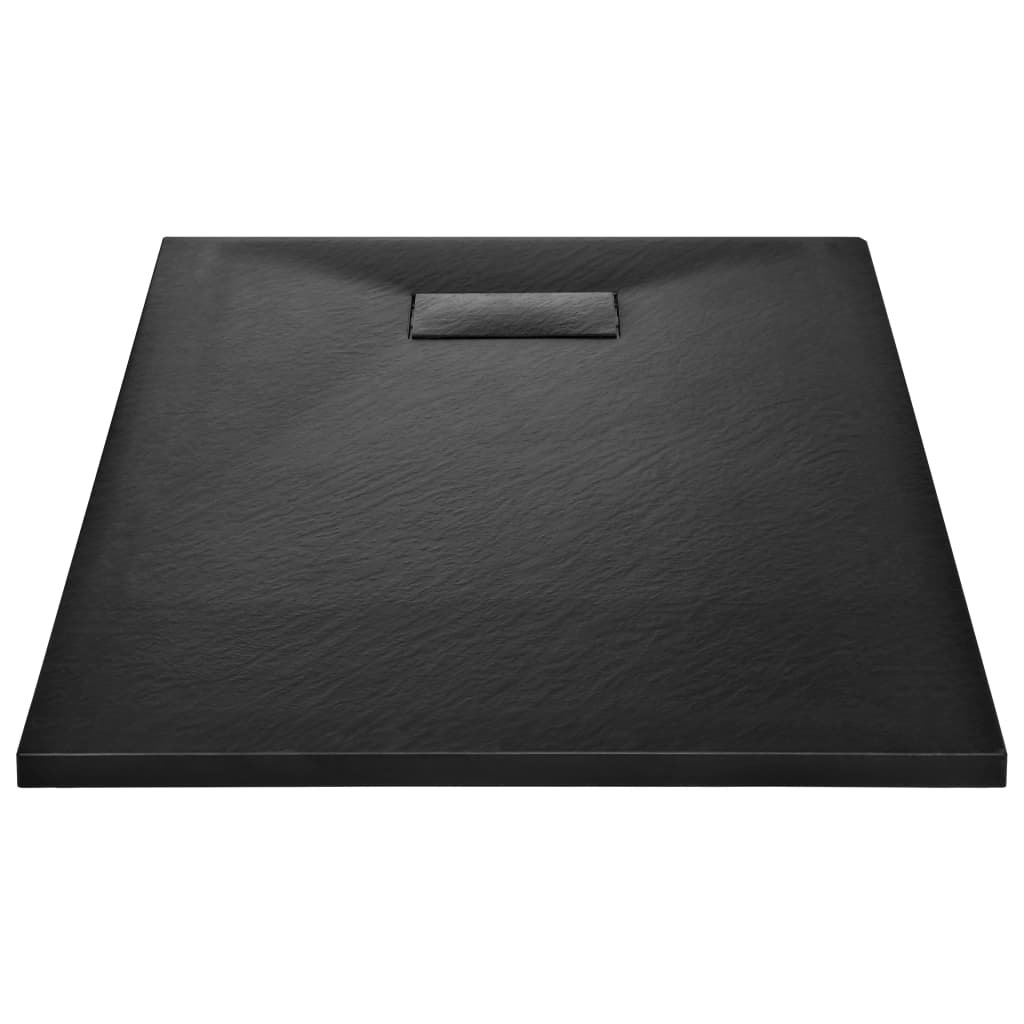 vidaXL Bac de douche SMC Noir 100 x 80 cm