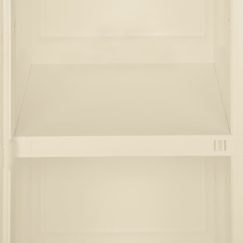 vidaXL Armoire en plastique 40x43x85,5 cm Design de bois Blanc
