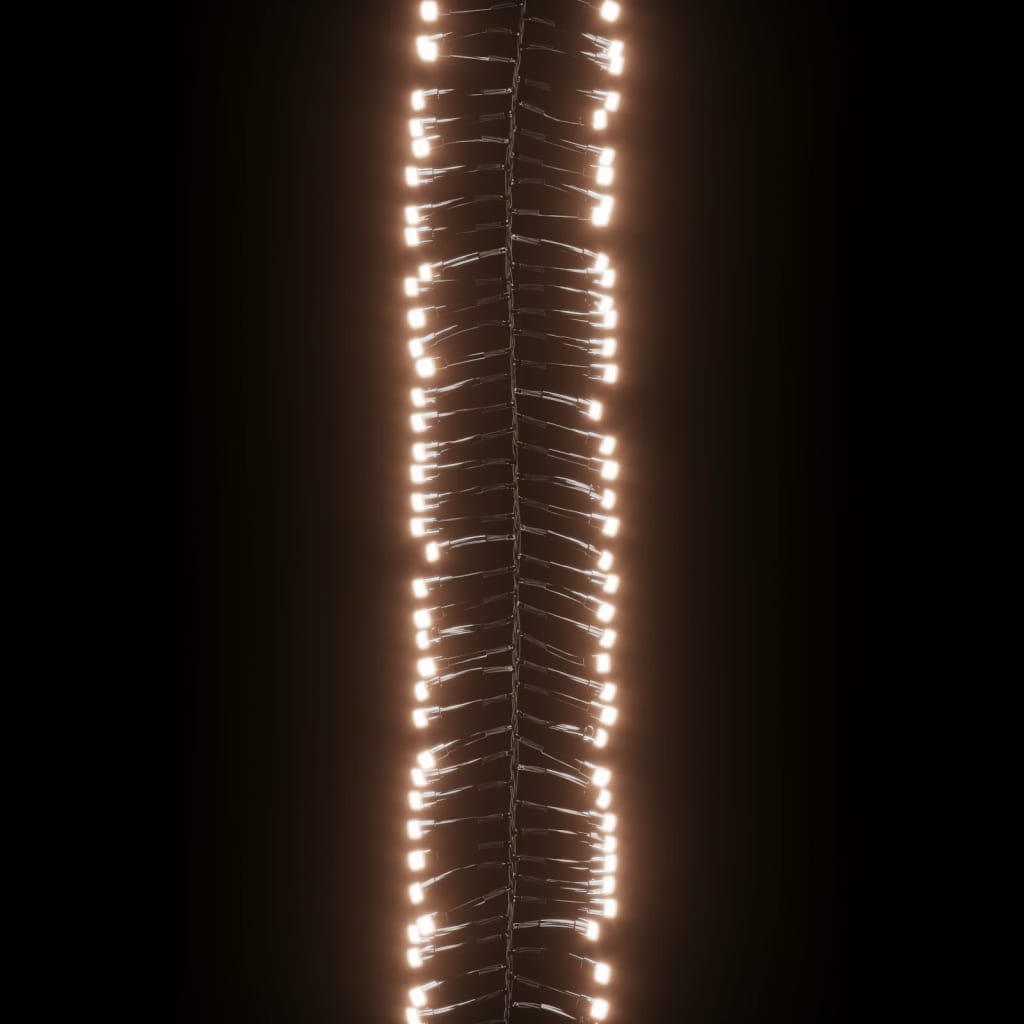 vidaXL Guirlande lumineuse à LED groupées 3000 LED Blanc chaud 23m PVC