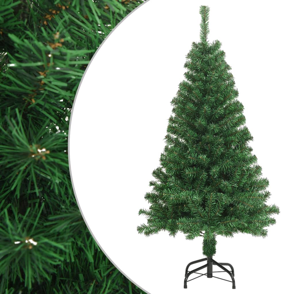 vidaXL Arbre de Noël artificiel avec branches épaisses Vert 120 cm PVC