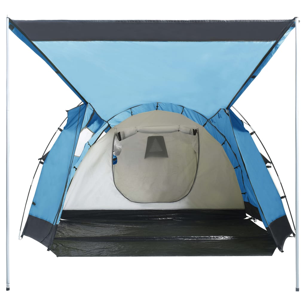 vidaXL Tente de camping tunnel 4 personnes Bleu