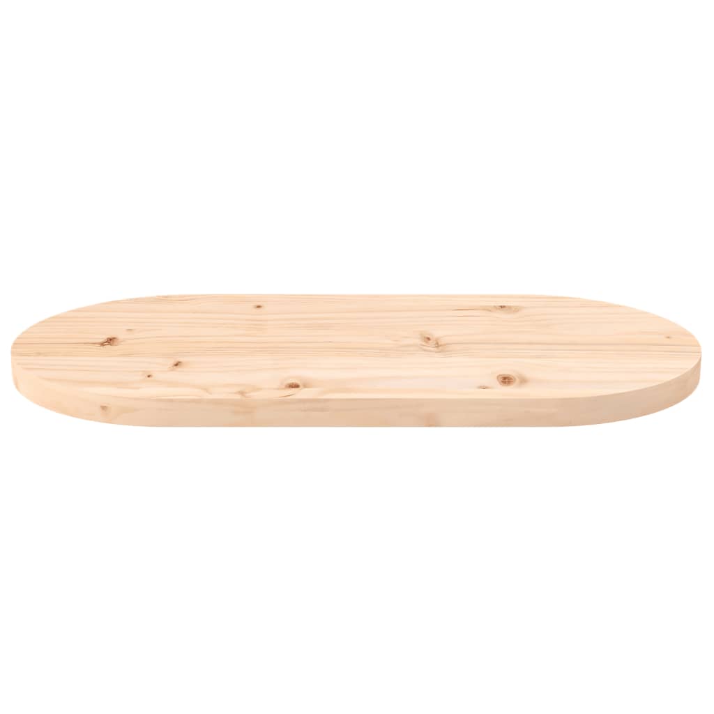 vidaXL Dessus de table 70x35x2,5 cm bois de pin massif ovale