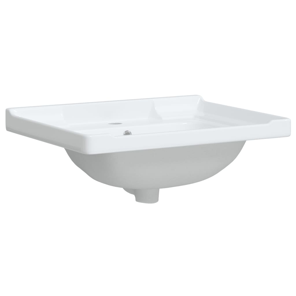 vidaXL Évier de salle de bain blanc 61x48x23cm rectangulaire céramique