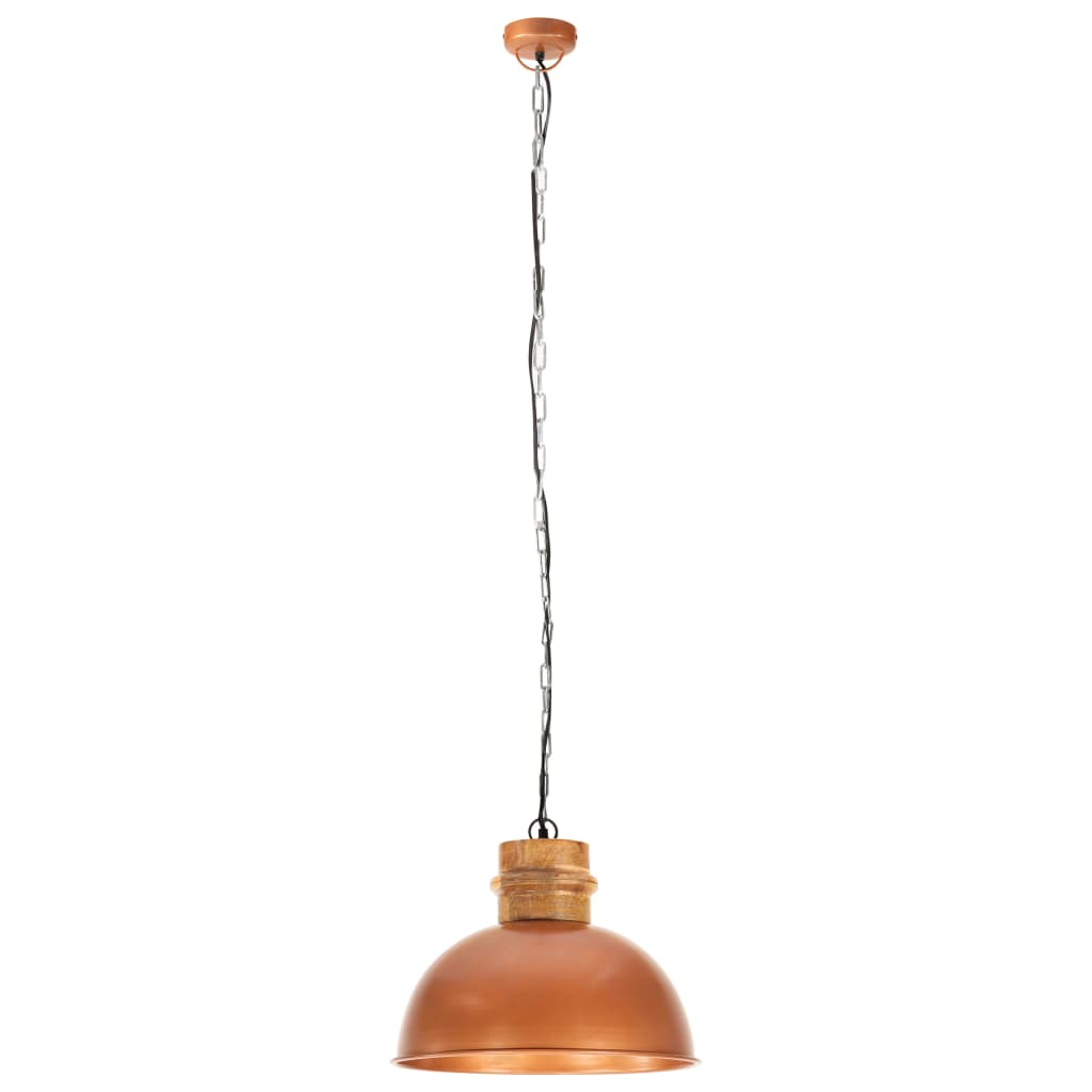 vidaXL Lampe suspendue industrielle Cuivre Rond 42 cm E27 Manguier